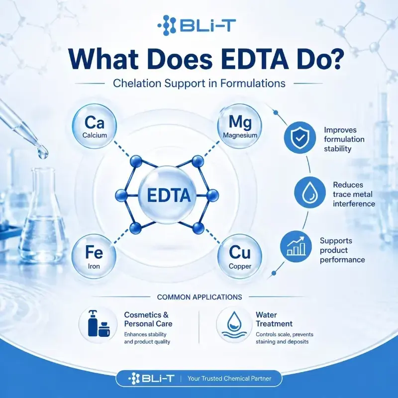 Disodium EDTA vs Tetrasodium EDTA: Differences, Applications & Supplier Guide 2 EDTA chelating agents use in Cosmetic,detergents,water treatment